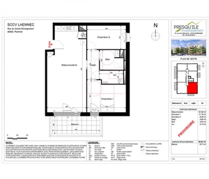 t3 à la vente -   56800  PLOERMEL, surface 64 m2 vente t3 - UBI473112398